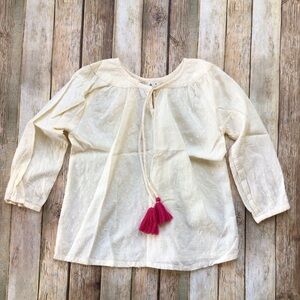 Lali Boho Tassle Pointelle Top